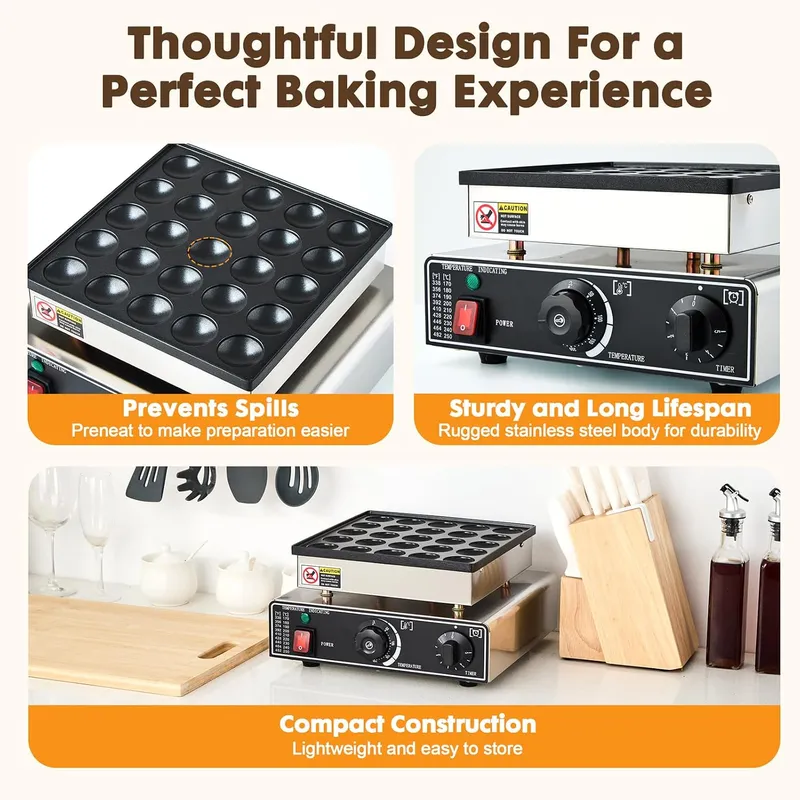 เครื่องทำแพนเค้กขนาดเล็กเชิงพา - Mini Waffle Maker Machine บทวิจารณ์และราคา