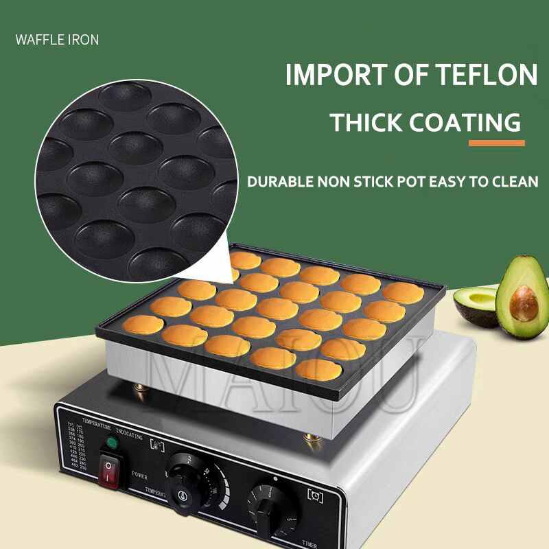 เครื่องทำวาฟเฟิลแพนเค้ก 25 หลุ - Mini Waffle Maker Machine บทวิจารณ์และราคา